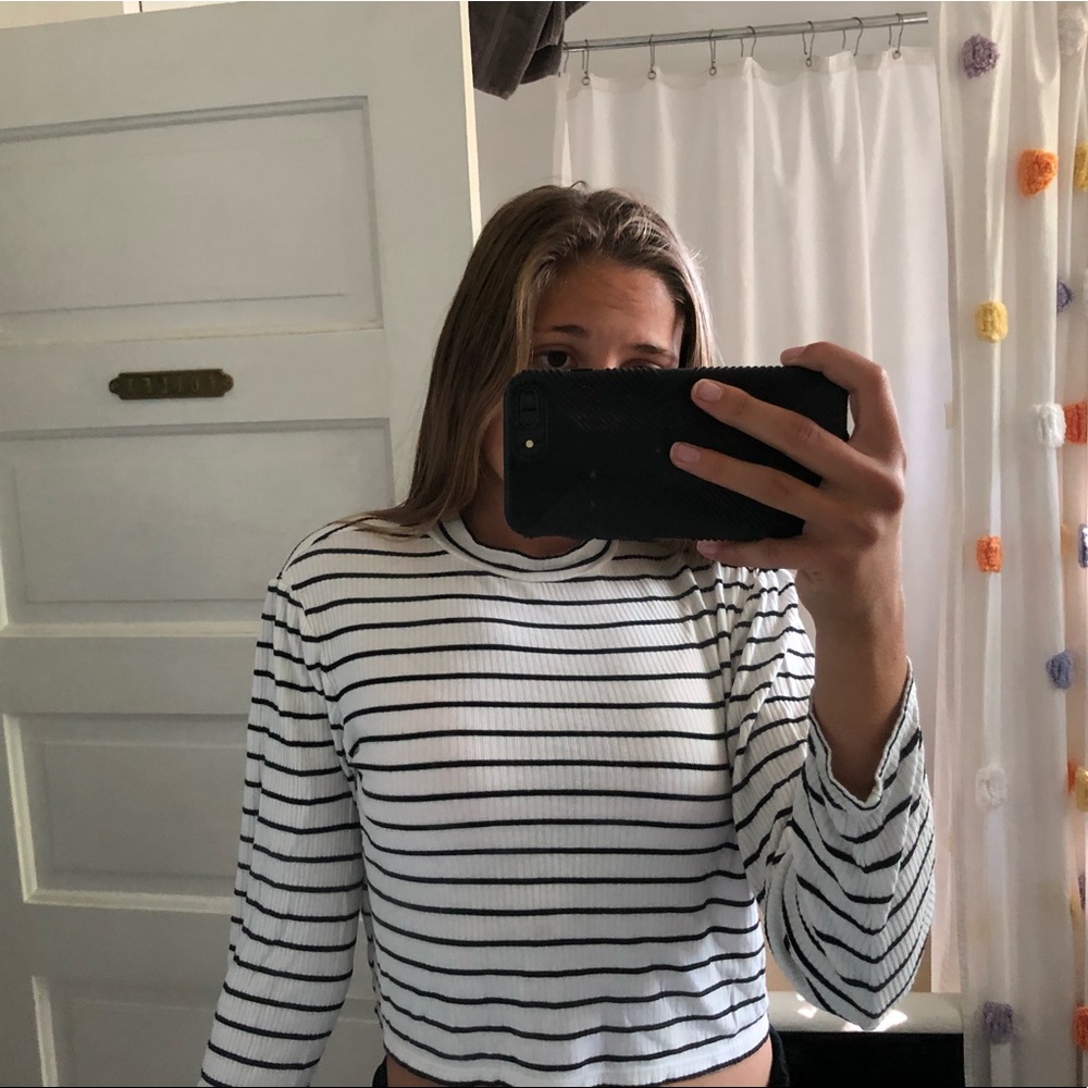 H&M striped turtleneck